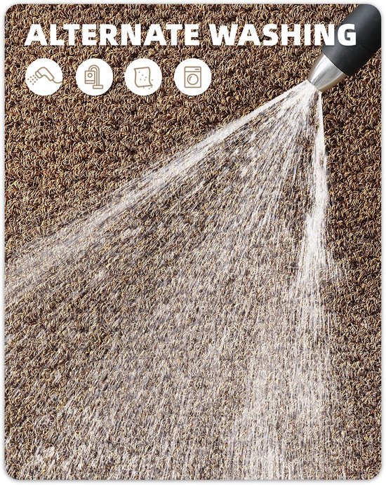Unyqoos® antislip deurmat voor binnen en buiten, wasbaar en absorberend