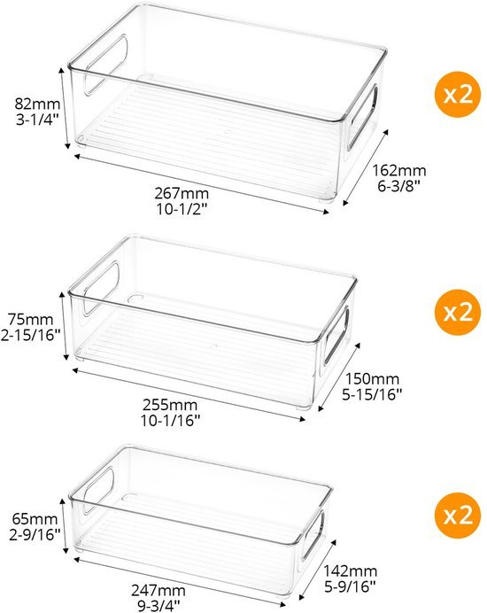 550x692-17.jpg Unyqoos® Transparante stapelbare opbergdozen voor keuken en koelkastorganisatie