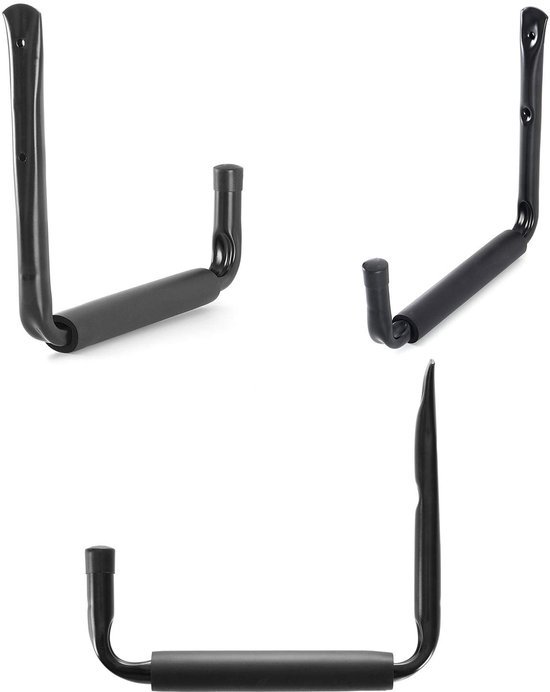 550x692-18.jpg Unyqoos® Set van 6 multifunctionele zwarte wandhaken voor garage en kelderopslag