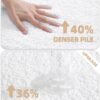 Unyqoos® Zachte en Absorberende Witte Badmat met Antislip Achterkant 50 x 80 cm