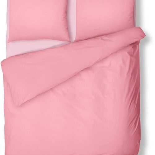 Unyqoos® Zacht Roze Beddengoed Set van Microvezel met Ritssluiting voor Tweepersoonsbed