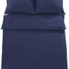 Unyqoos® Luxe tweedelige beddengoedset van katoen-microvezel in marineblauw 135 x 200