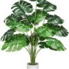 Unyqoos® Decoratieve kunstplant palm van 75 cm voor binnen en buiten gebruik