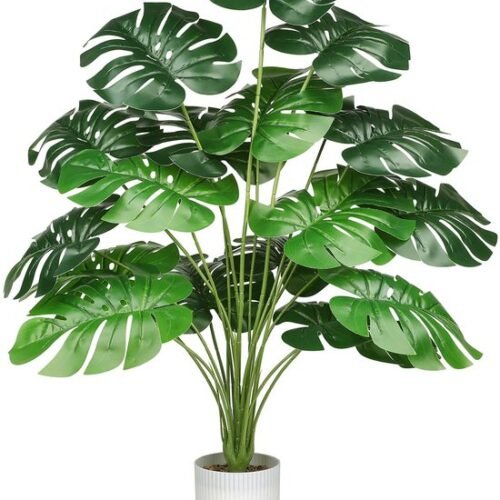 Unyqoos® Decoratieve kunstplant palm van 75 cm voor binnen en buiten gebruik