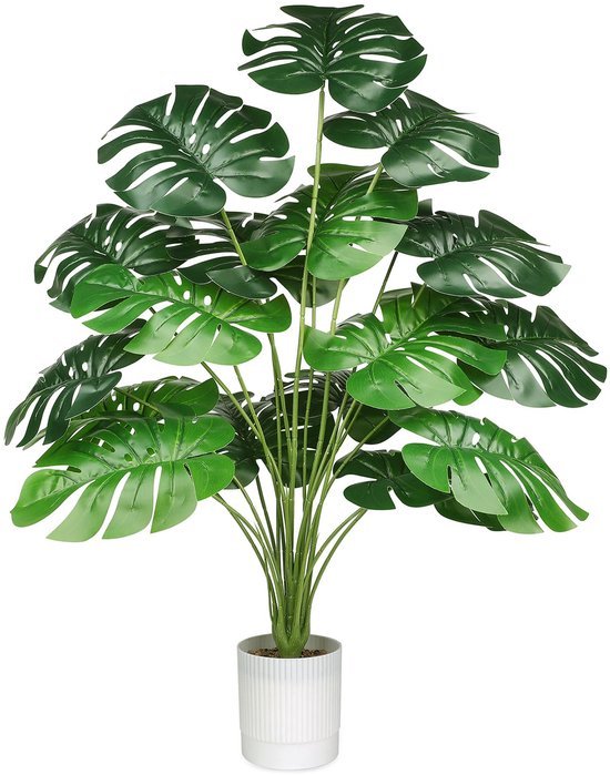 Unyqoos® Decoratieve kunstplant palm van 75 cm voor binnen en buiten gebruik