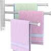 Unyqoos® Roestvrijstalen draaibare handdoekhouder met 3 armen voor badkamer en keukenwandmontage