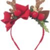 Unyqoos® Schattig rendier haarband met strik voor feestelijke kerstsfeer