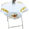 Unyqoos® Complete kruissteekset met zonnebloemontwerp voor tafelkleed van 80 x 80 cm