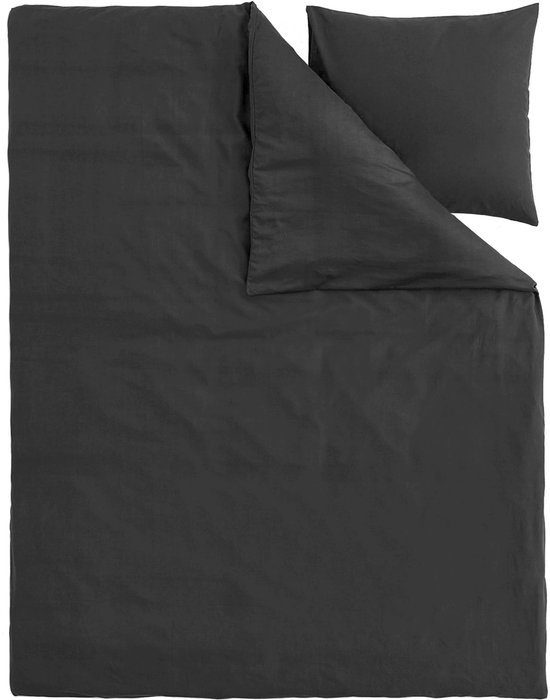 Unyqoos® Beddengoed Set Antraciet 135x200 cm 100% Katoen Luxe Slaapcomfort