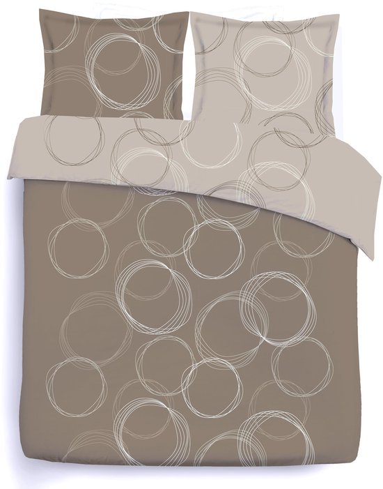 550x701-10.jpg Unyqoos® Omkeerbaar katoenen dekbedovertrek met kussenslopen in taupe kleur