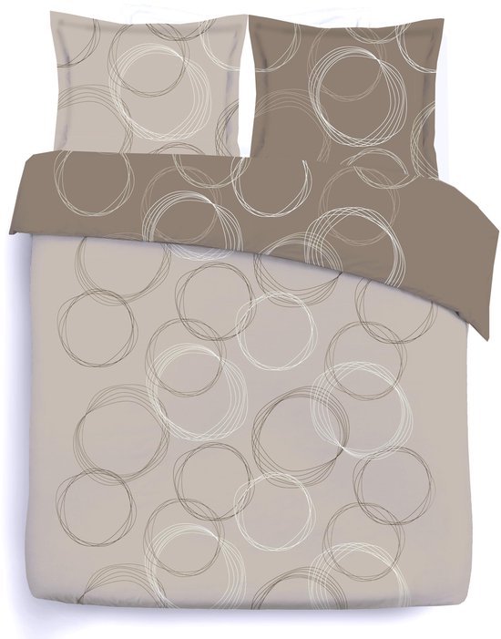 550x701-11.jpg Unyqoos® Omkeerbaar katoenen dekbedovertrek met kussenslopen in taupe kleur