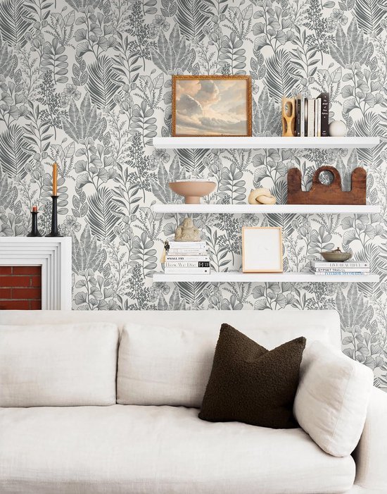 550x701-13.jpg Unyqoos® Zelfklevend vinyl behang met bladerenpatroon voor interieurdecoratie