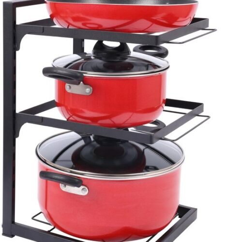 Unyqoos ® Pannenrek met Verstelbare Hoogtes en Stabiele Opstelling voor Keukenorganisatie