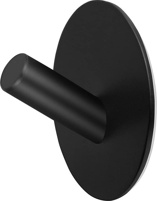 550x702-15.jpg Unyqoos® Vierdelige set ronde zwarte wandhaken voor badkamer en keuken zonder boren