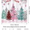 Unyqoos® Feestelijk douchegordijn met kerstmotief voor een gezellige badkamer