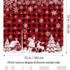 550x702-7.jpg Unyqoos® Waterdicht douchegordijn met winterse kerstprint en sneeuwvlokkenontwerp