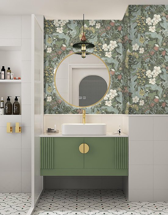 Unyqoos® Botanische Zelfklevende Meubelfolie voor Stijlvolle Interieurdecoratie - 41 x 300 cm