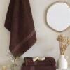 Unyqoos® Set van Luxe Douchehanddoeken in Chocoladetinten, Extra Zacht en Absorberend, 70x140 cm