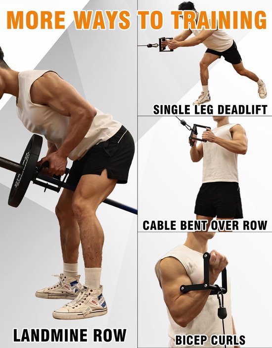 Unyqoos® Veelzijdige Tricep Pulldown Accessoires voor Thuis Fitness Kabelsystemen