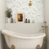 Unyqoos® Vintage Bloemenbehang Zelfklevend Vinyl voor Diverse Interieurtoepassingen, 44 x 300 cm, Beige