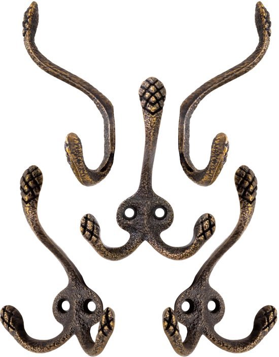 550x704-5.jpg Unyqoos® Set van vijf decoratieve ijzeren haken voor een klassieke en nostalgische uitstraling