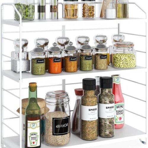 550x705-12.jpg Unyqoos® Verstelbaar en Multifunctioneel Opbergrek voor Keuken, Badkamer en Slaapkamer