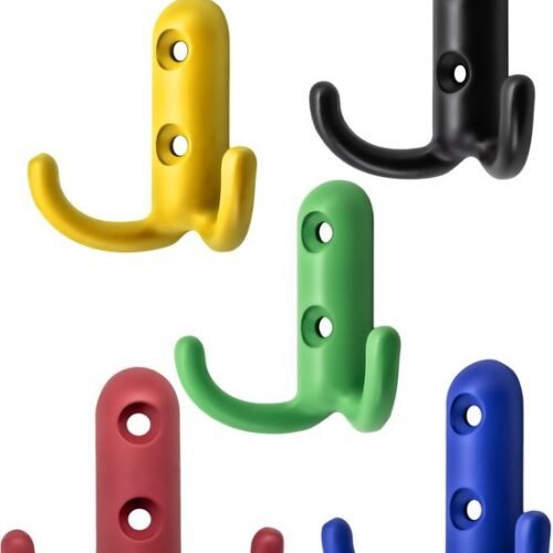 550x705-18.jpg Unyqoos® Set van vijf kleurrijke dubbele haken voor kinderkamers en kleuterscholen