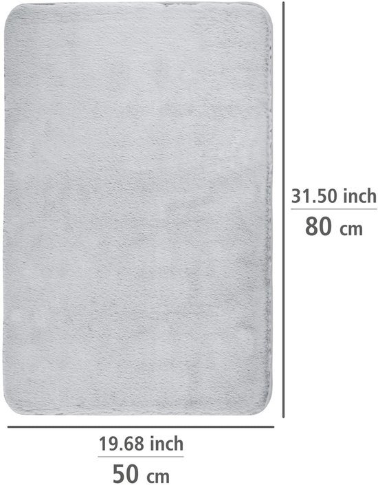 Unyqoos® Lichtgrijze badmat met antislip en snelle droogfunctie voor badkamercomfort
