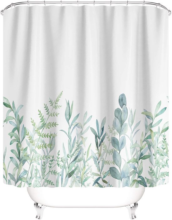 550x706-5.jpg Unyqoos® Douchescherm met Natuurlijke Blad- en Bloemenprint, Waterafstotend en Antischimmel Badkamer Textiel