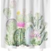 550x707-1.jpg Unyqoos® Doucheschilderij met Cactussen en Bloemen voor een Tropische Badkamerervaring