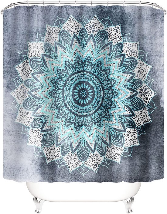 550x707-3.jpg Unyqoos® Elegant Douchegordijn met Mandala Motief en Schimmelbestendige Eigenschappen voor Badkamer