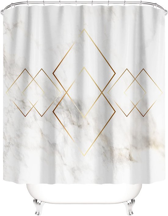 550x707-4.jpg Unyqoos® Luxueus Douchegordijn met Modern Marmerdesign en Antischimmeleffect voor Stijlvolle Badkamers