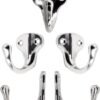550x708-14.jpg Unyqoos® Set van vijf zilverkleurige wandhaken met klassiek design en afwerking