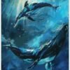 Unyqoos® Onderwaterwereld Schilderij met Dolfijnen en Walvissen op Luxe Kunstpapier