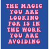 Unyqoos® Grote decoratieve poster met inspirerend citaat in roze en blauw, roze-blauw