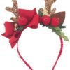 Unyqoos® Schattig rendier haarband met strik voor feestelijke kerstsfeer