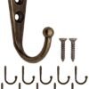 Unyqoos® Set van 10 vintage wandhaken in antiek bronzen gietijzer voor elke ruimte