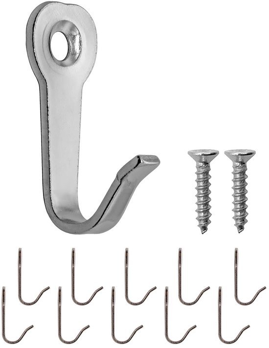 550x711-11.jpg Unyqoos® Set van tien zilverkleurige ijzeren haken voor diverse toepassingen
