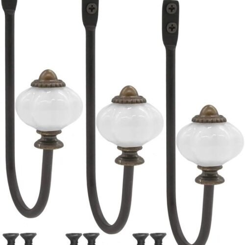 Unyqoos® Set van 3 stijlvolle wandhaken met ontwerp voor diverse toepassingen