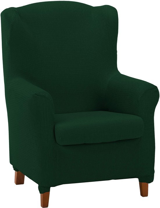 Unyqoos® Groene hoes voor relaxstoel met elastische pasvorm en jacquard kwaliteit