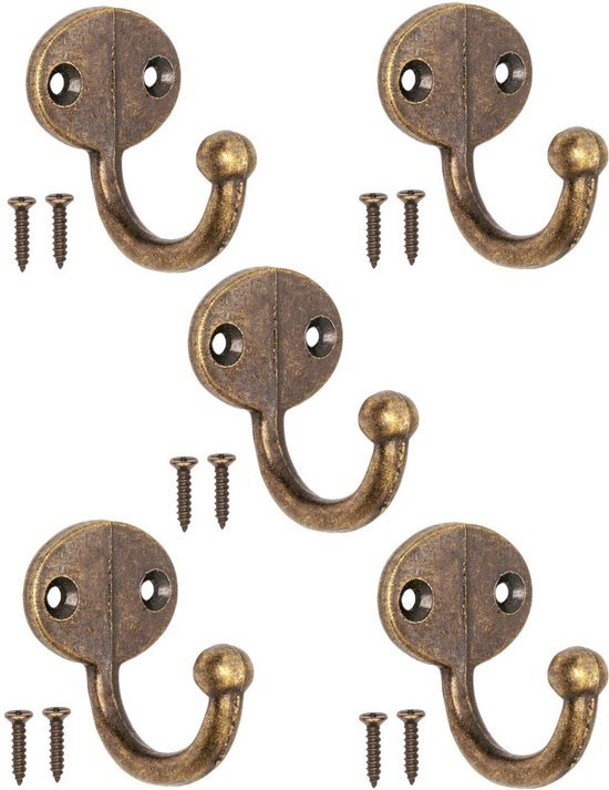 550x713-8.jpg Unyqoos® Set van vijf elegante wandhaken in antiek bronzen stijl voor diverse ruimtes