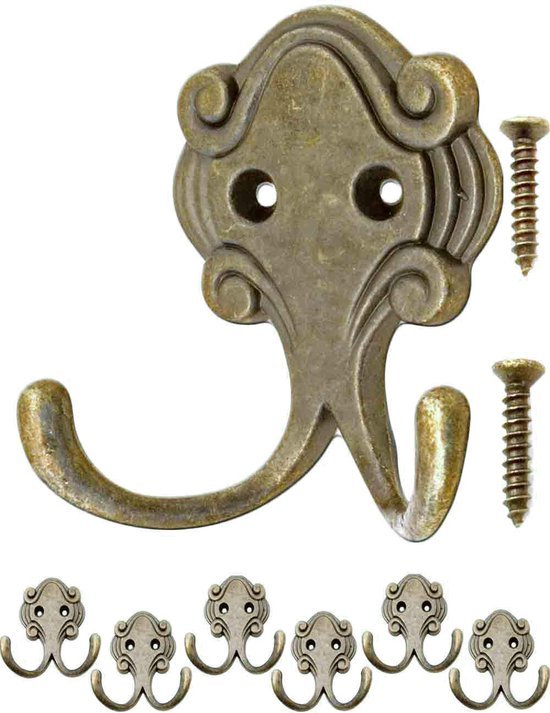 550x713-9.jpg Unyqoos® Set van zes antieke dubbele haken voor decoratieve en praktische ophanging