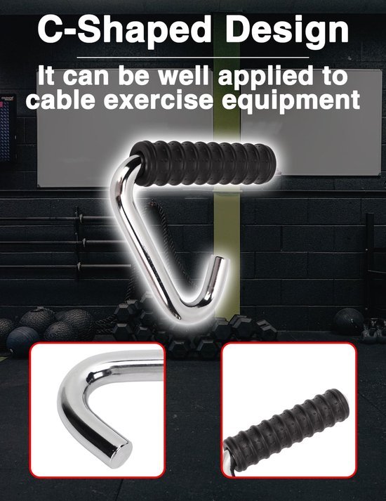 550x713.jpg Unyqoos® Zilverkleurige C-vormige handgreep voor veelzijdige krachttraining thuis en in de sportschool