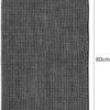 Unyqoos® Donkergrijze Chenille Badmat met Antislip voor Badkamer en Douche, Wasbaar, 50 x 80 cm