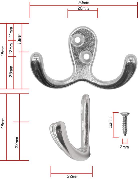 550x714-9.jpg Unyqoos® Set van 5 stijlvolle dubbele haken voor garderobe en badkamer