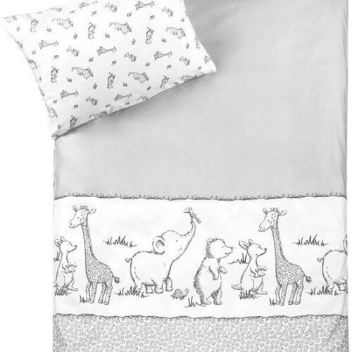 Unyqoos® Hoogwaardig beddengoed met safarimotief voor baby- en kinderbedden