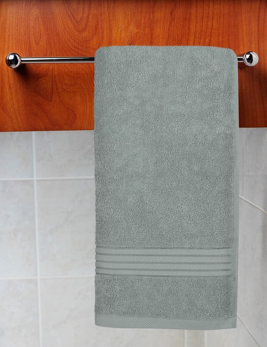 550x715-23.jpg Unyqoos ® Zachte en Luxe Handdoekenset van Katoen - Absorberend en Comfortabel voor Dagelijks Gebruik (Set van 6, Grijs)