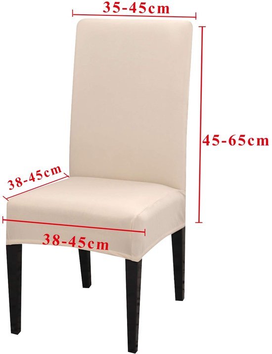 Unyqoos® Universele Stretch Stoelhoezen Set van 4 voor Diverse Gelegenheden in Beige