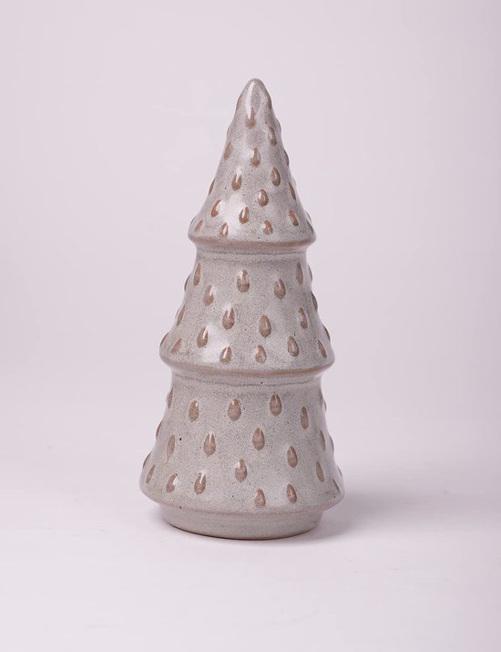 Unyqoos® Set van drie moderne keramische dennenboom sculpturen voor sfeervolle kerstdecoratie