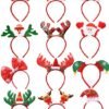 Unyqoos® Feestelijke haaraccessoires voor kerst met rendiergewei en kerstman designs